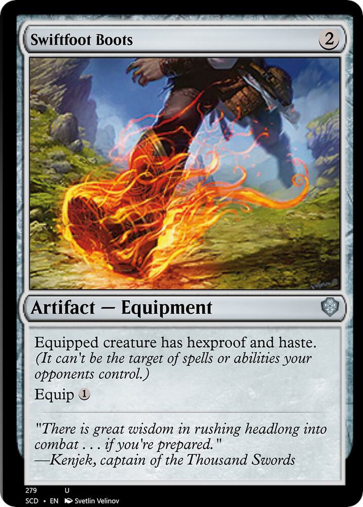 Swiftfoot Boots 279 card from Starter Commander Decks