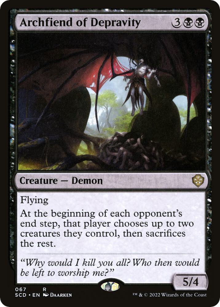 Archfiend of Depravity 67 card from Starter Commander Decks