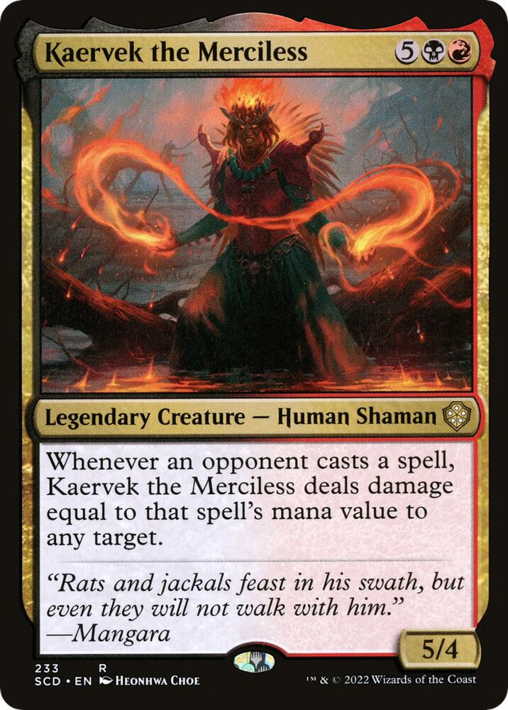 Kaervek the Merciless 233 card from Starter Commander Decks