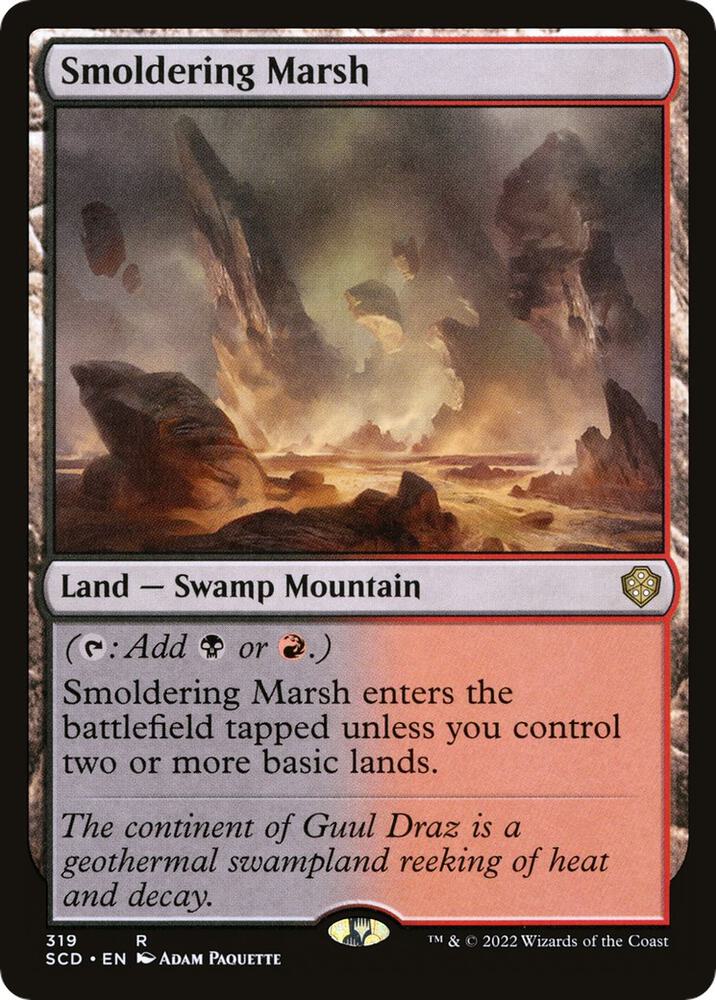 Smoldering Marsh 319 card from Starter Commander Decks