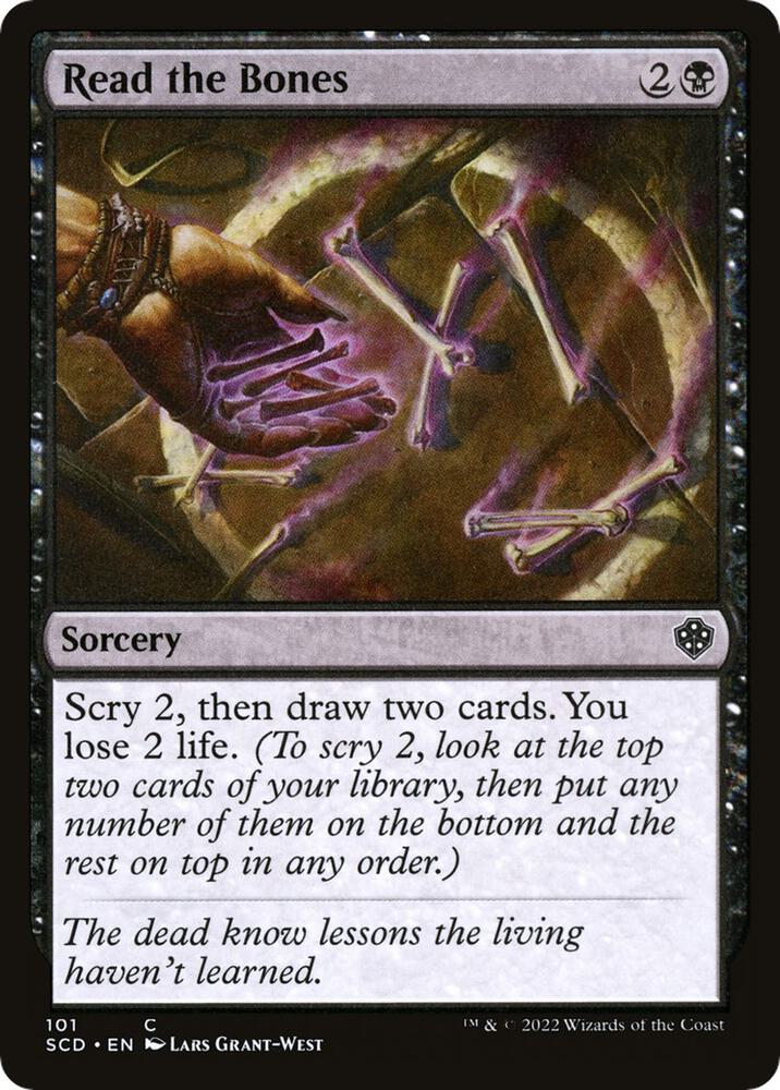 Read the Bones 101 card from Starter Commander Decks
