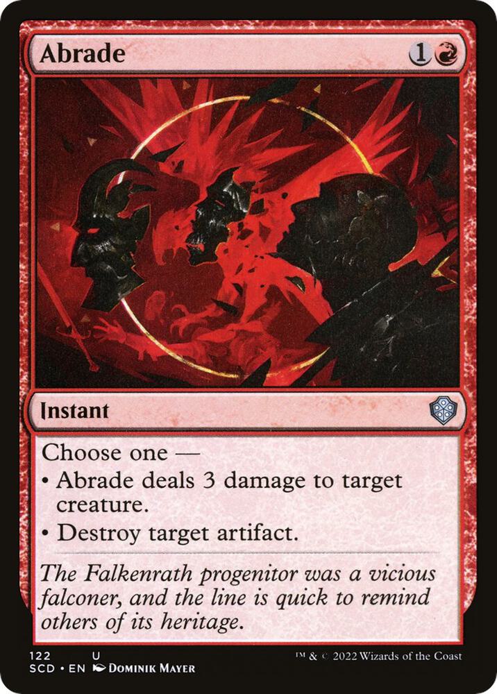 Abrade 122 card from Starter Commander Decks