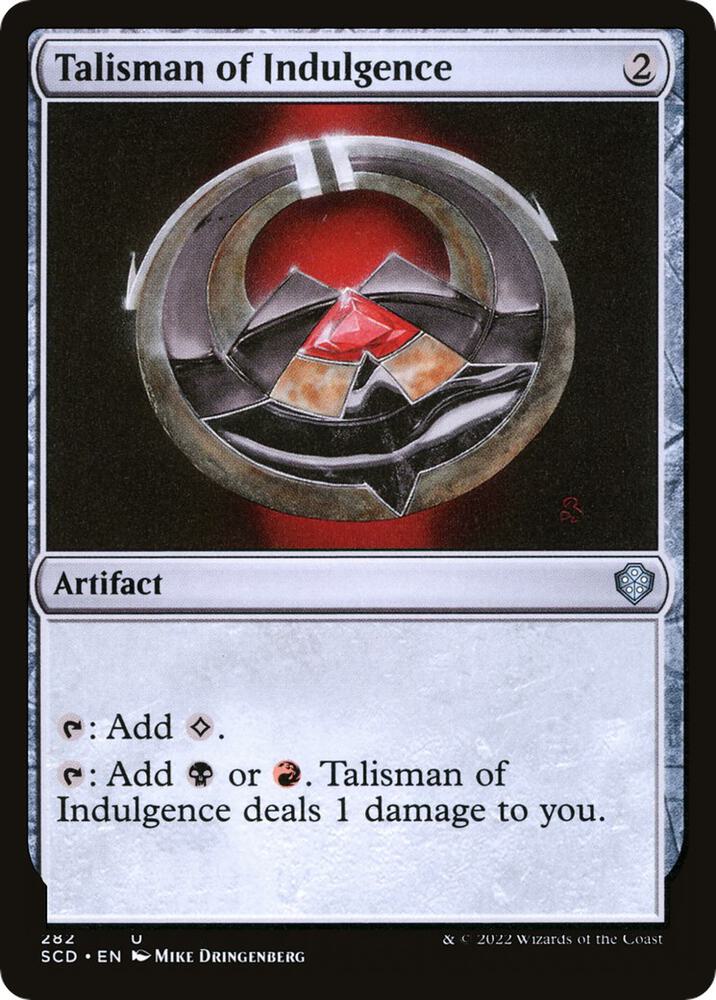 Talisman of Indulgence 282 card from Starter Commander Decks