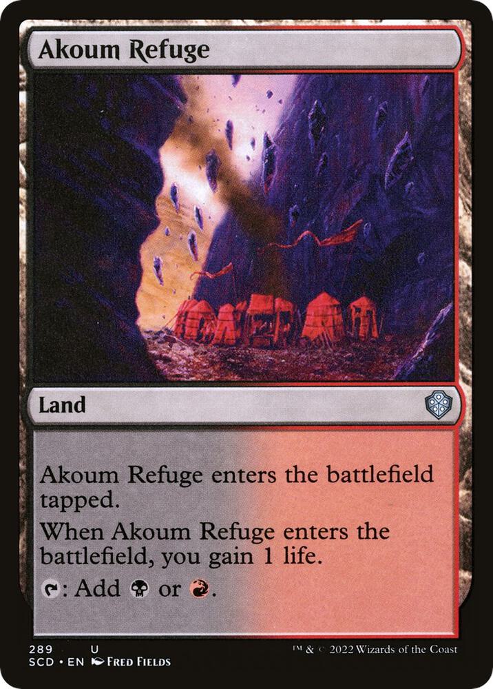 Akoum Refuge 289 card from Starter Commander Decks
