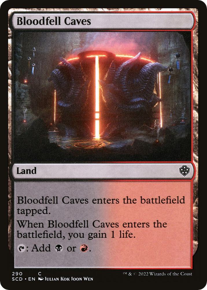 Bloodfell Caves 290 card from Starter Commander Decks