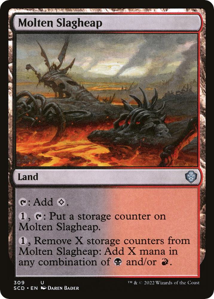 Molten Slagheap 309 card from Starter Commander Decks
