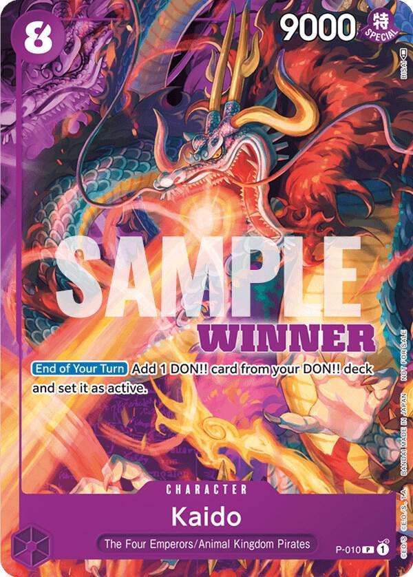 Kaido (Winner Pack Vol. 1) P-010 card from One Piece Promotion Cards