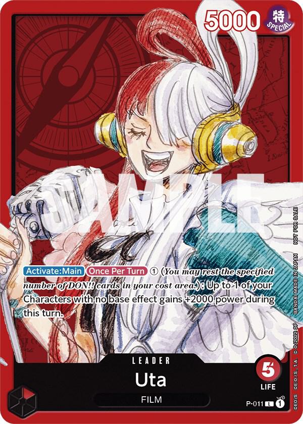 Uta (One Piece Film Red) P-011 card from One Piece Promotion Cards