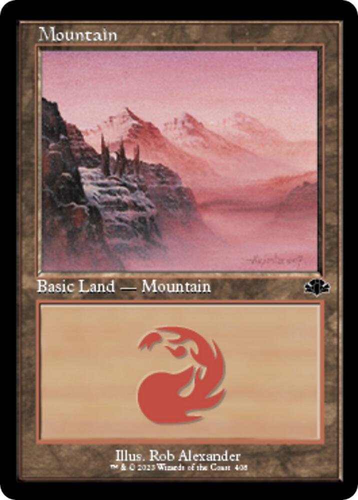 Mountain (Retro Frame) 408 card from Dominaria Remastered