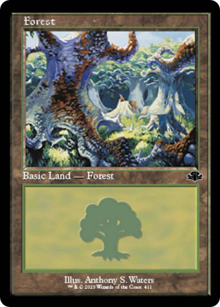Forest (Retro Frame) 411 card from Dominaria Remastered