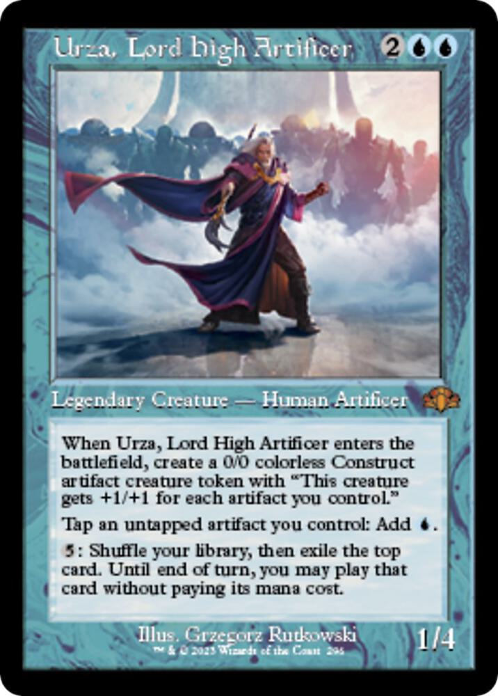 Urza, Lord High Artificer (Retro Frame) 296 card from Dominaria Remastered