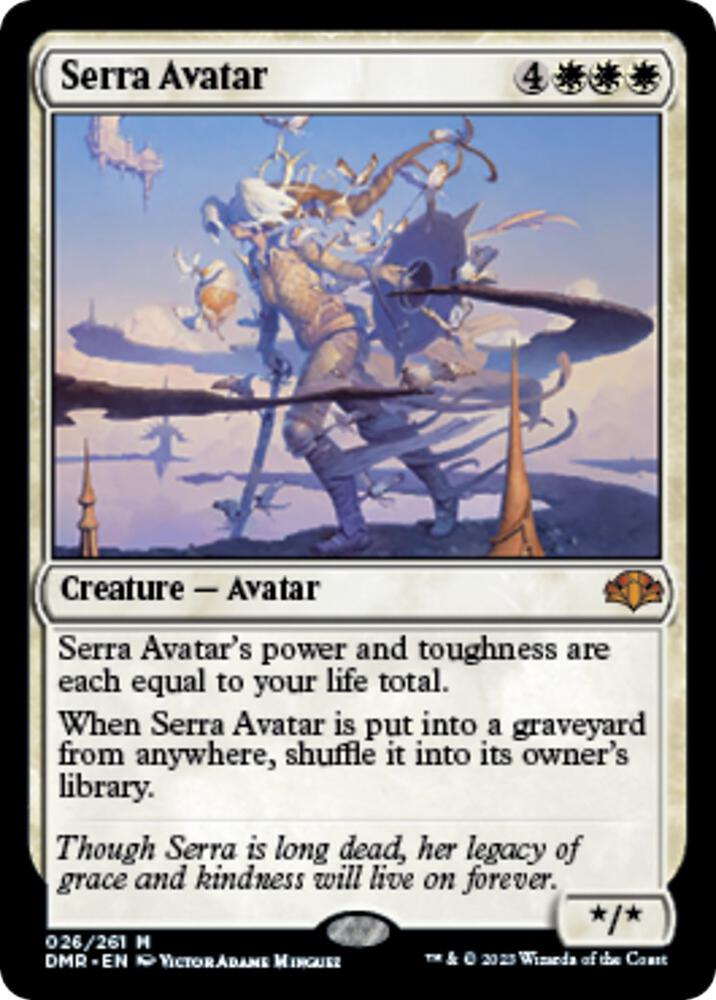 Serra Avatar 26 card from Dominaria Remastered