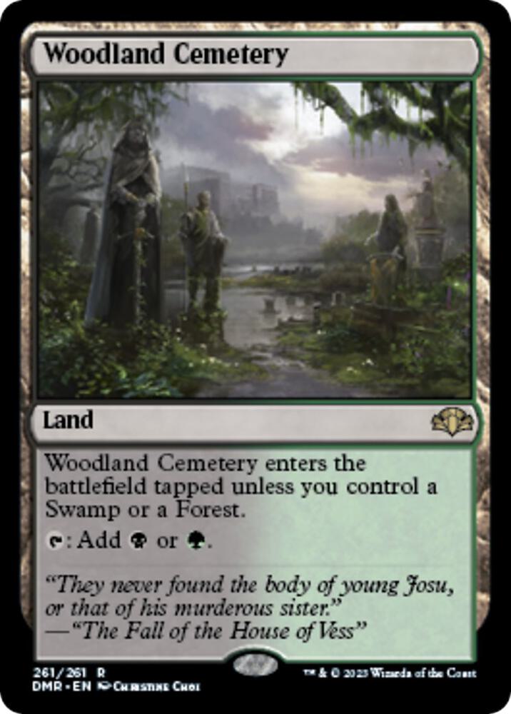 Woodland Cemetery 261 card from Dominaria Remastered