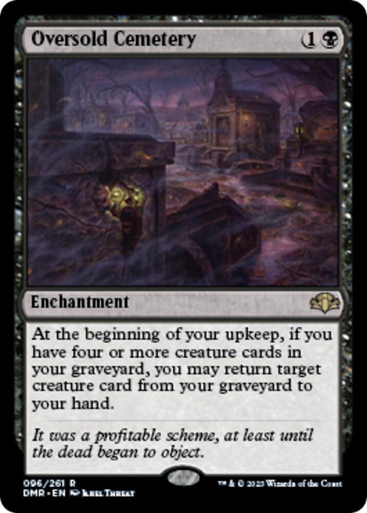 Oversold Cemetery 96 card from Dominaria Remastered