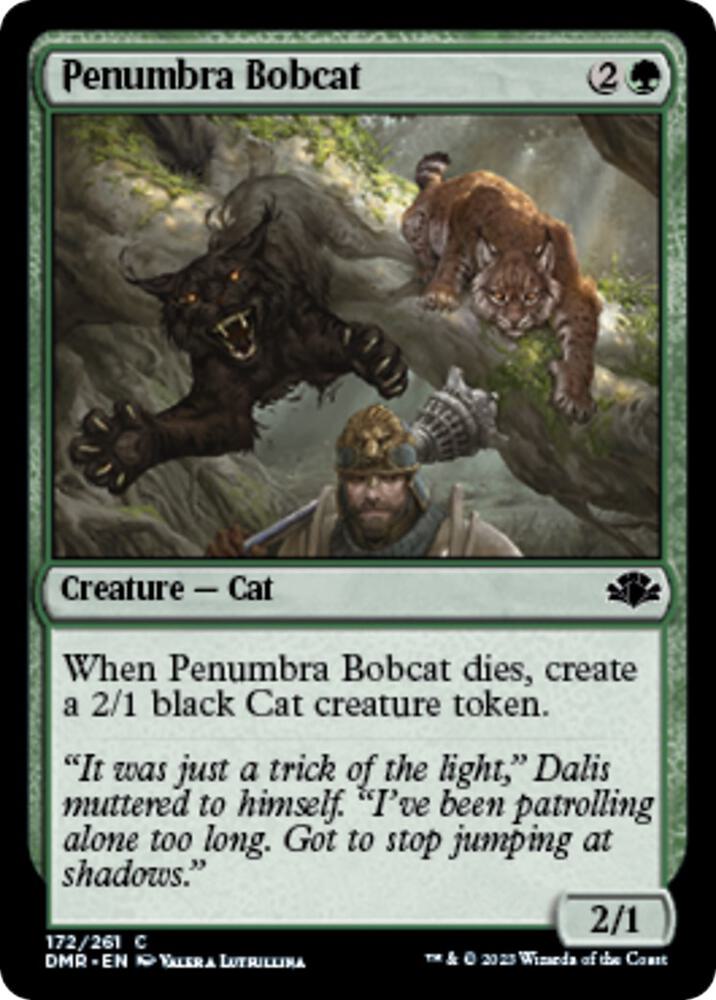Penumbra Bobcat 172 card from Dominaria Remastered