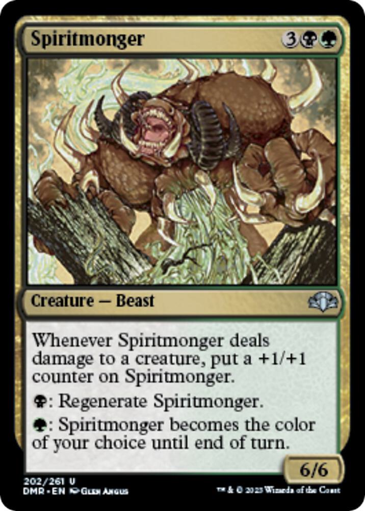 Spiritmonger 202 card from Dominaria Remastered