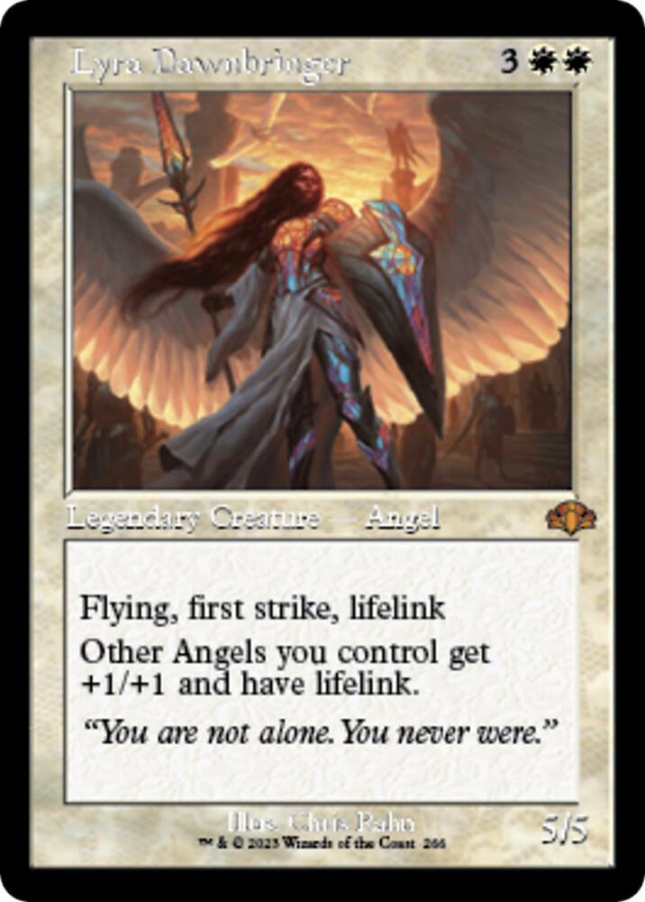 Lyra Dawnbringer (Retro Frame) 266 card from Dominaria Remastered