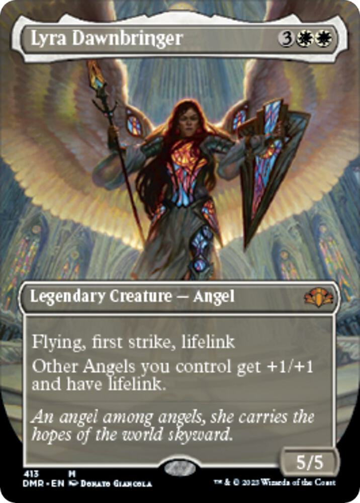 Lyra Dawnbringer (Borderless) 413 card from Dominaria Remastered