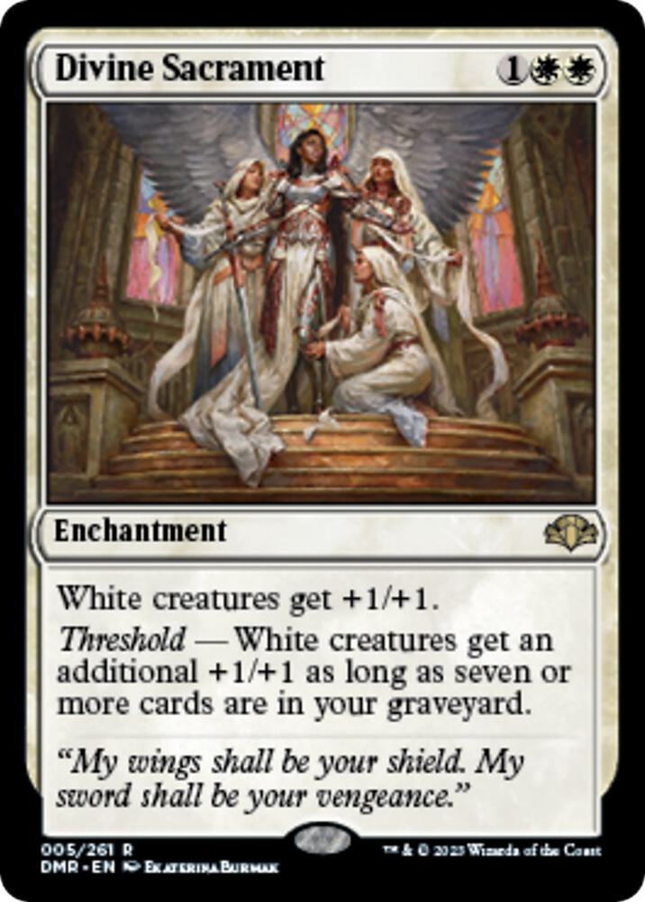 Divine Sacrament 5 card from Dominaria Remastered
