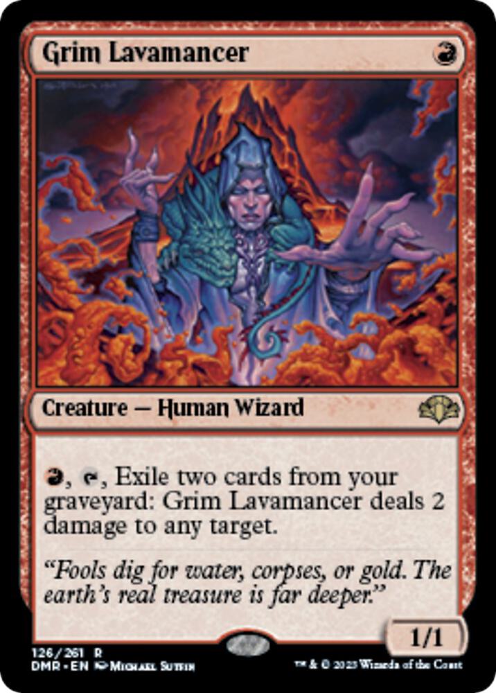 Grim Lavamancer 126 card from Dominaria Remastered