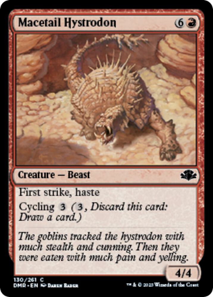 Macetail Hystrodon 130 card from Dominaria Remastered