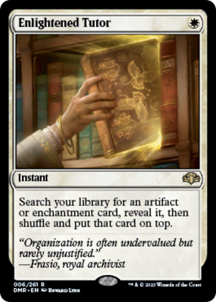 Enlightened Tutor 6 card from Dominaria Remastered