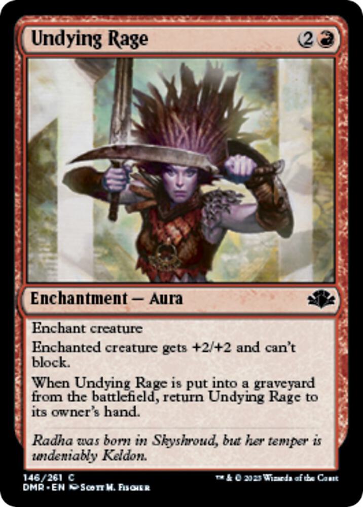 Undying Rage 146 card from Dominaria Remastered