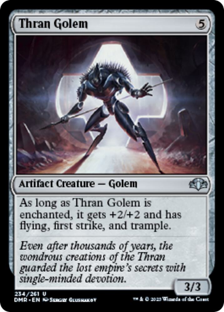 Thran Golem 234 card from Dominaria Remastered