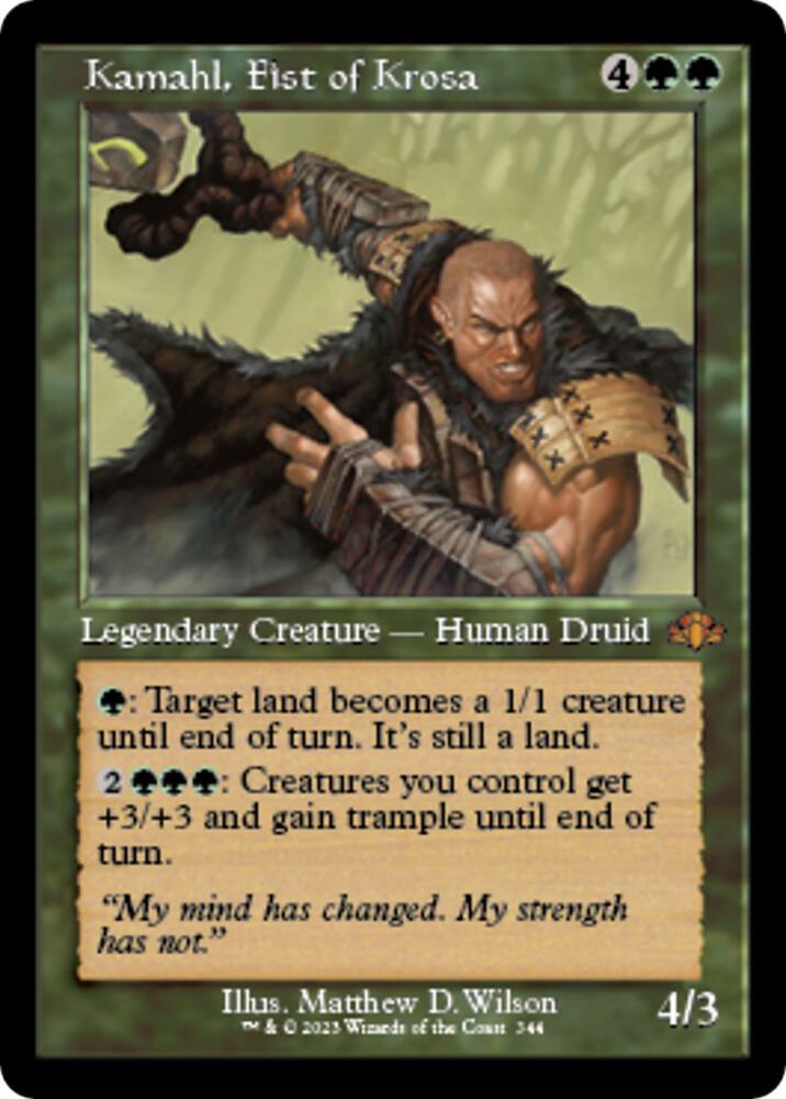 Kamahl, Fist of Krosa (Retro Frame) 344 card from Dominaria Remastered