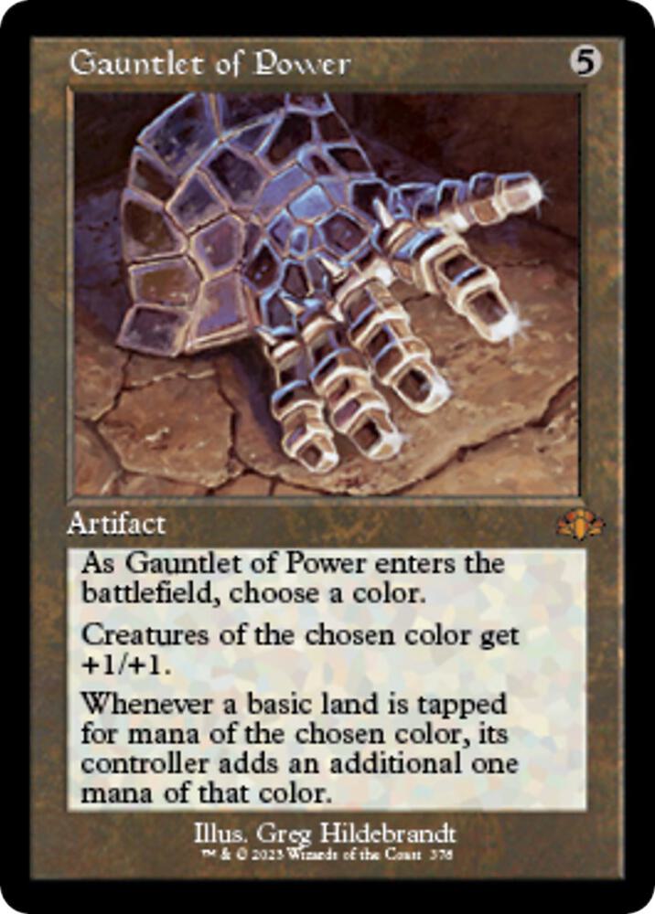 Gauntlet of Power (Retro Frame) 378 card from Dominaria Remastered