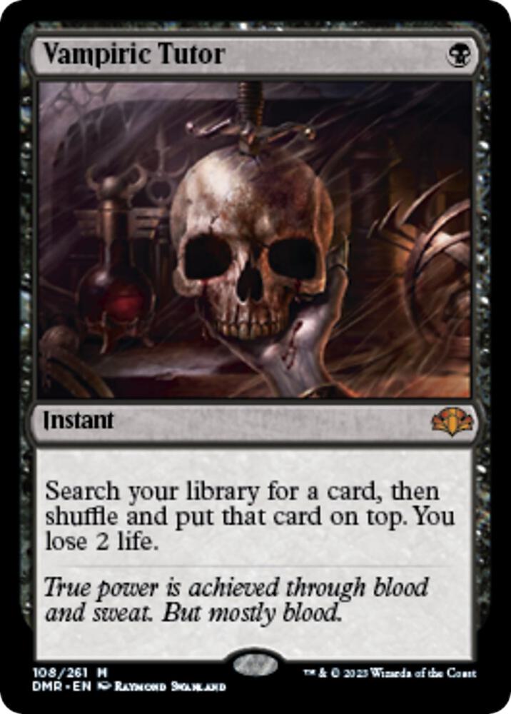 Vampiric Tutor 108 card from Dominaria Remastered
