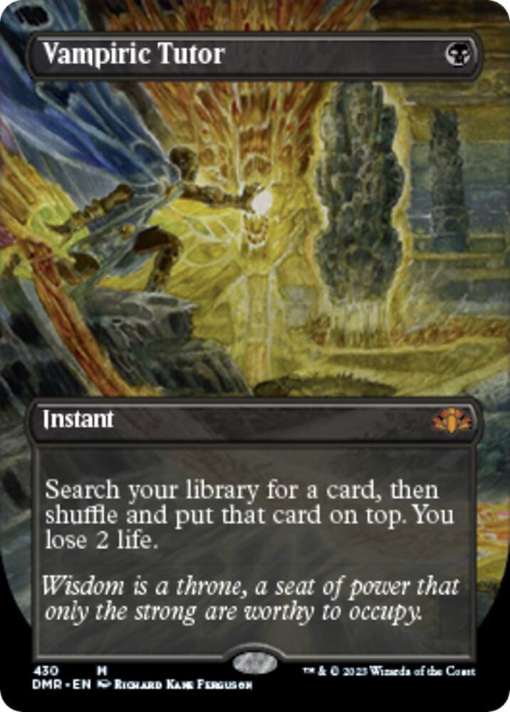 Vampiric Tutor (Borderless) 430 card from Dominaria Remastered