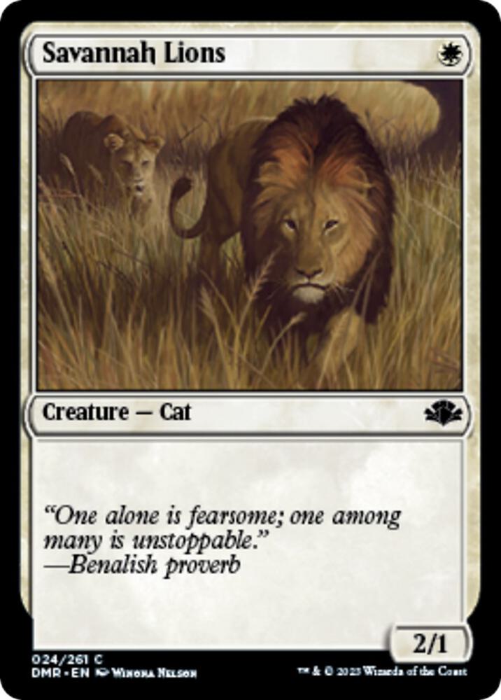 Savannah Lions 24 card from Dominaria Remastered