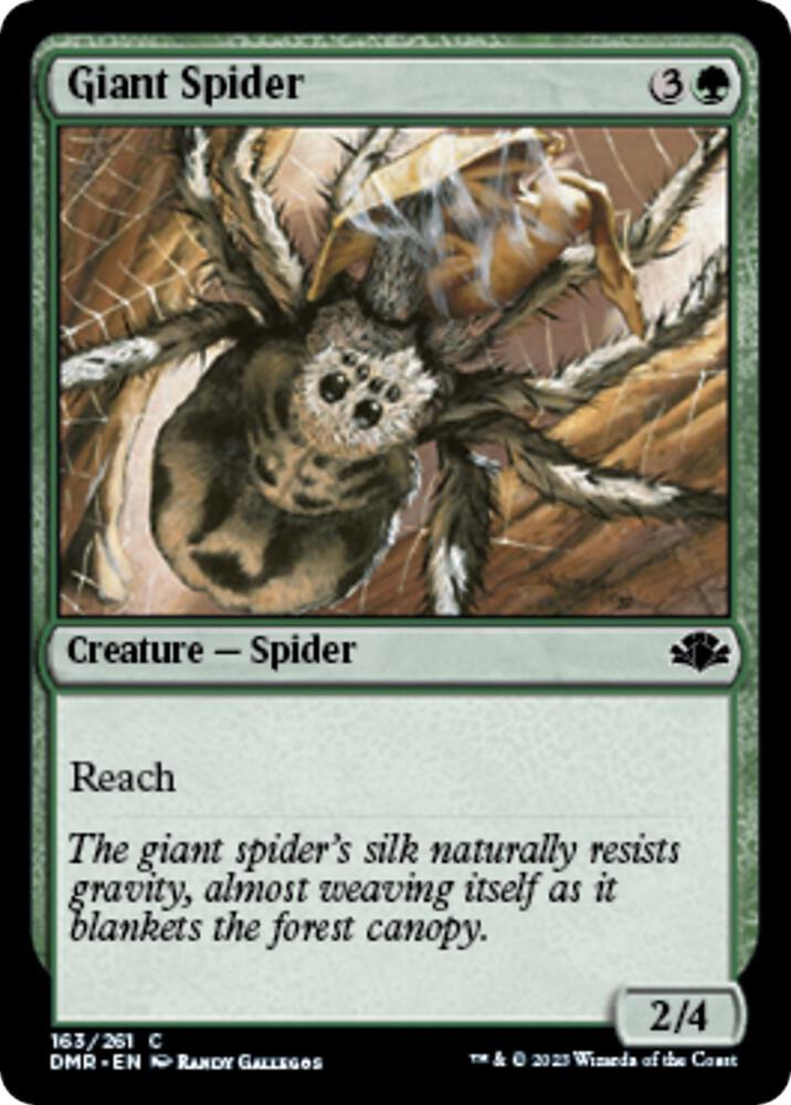 Giant Spider 163 card from Dominaria Remastered