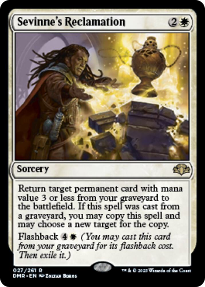 Sevinne's Reclamation 27 card from Dominaria Remastered