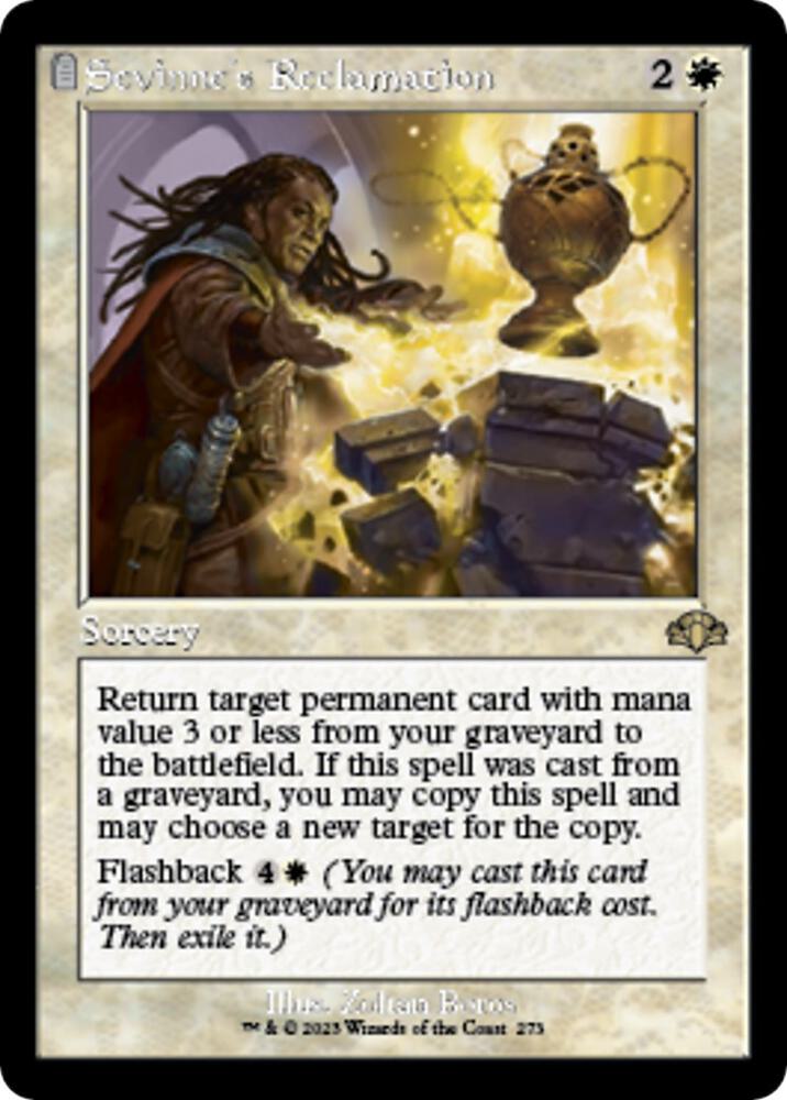 Sevinne's Reclamation (Retro Frame) 273 card from Dominaria Remastered