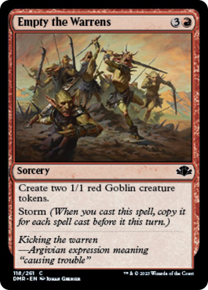 Empty the Warrens 118 card from Dominaria Remastered