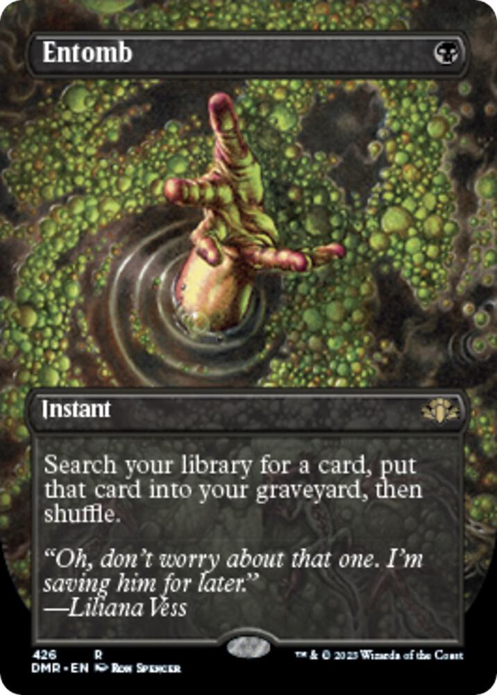 Entomb (Borderless) 426 card from Dominaria Remastered