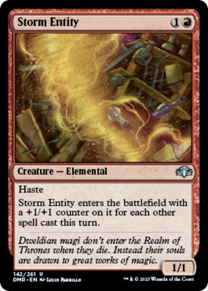Storm Entity 142 card from Dominaria Remastered