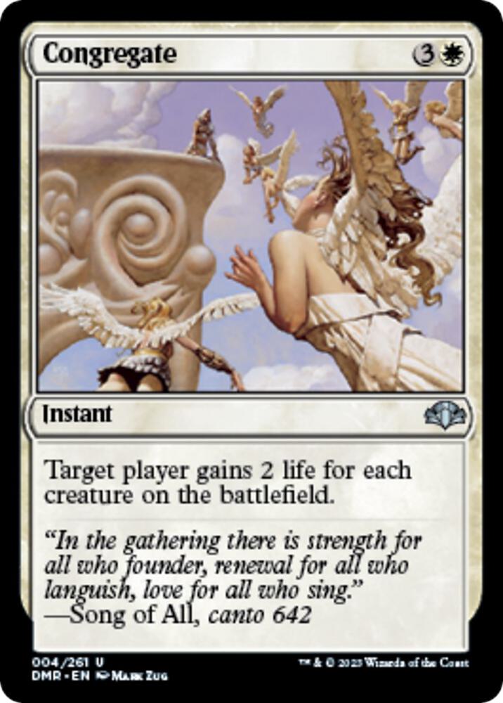Congregate 4 card from Dominaria Remastered