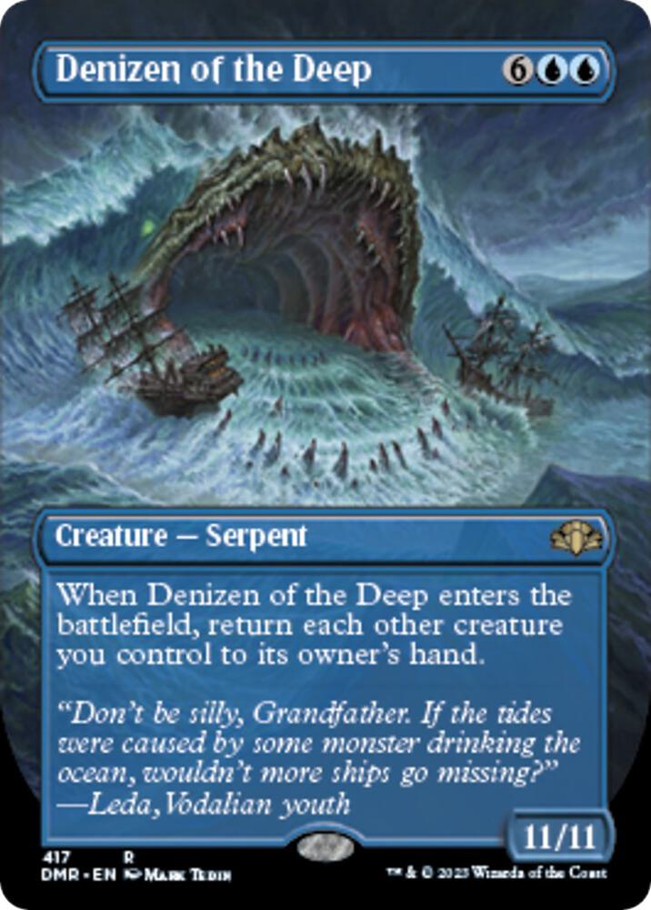 Denizen of the Deep (Borderless) 417 card from Dominaria Remastered