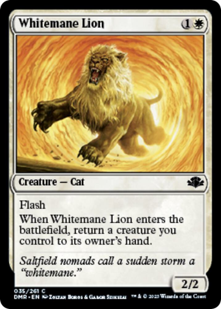 Whitemane Lion 35 card from Dominaria Remastered