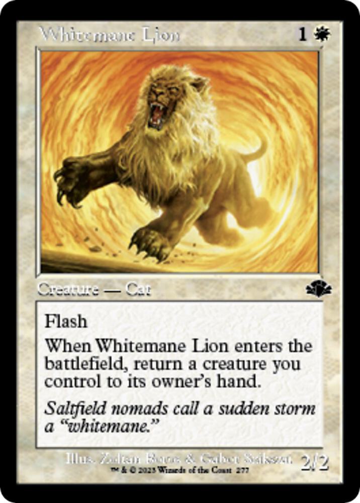 Whitemane Lion (Retro Frame) 277 card from Dominaria Remastered
