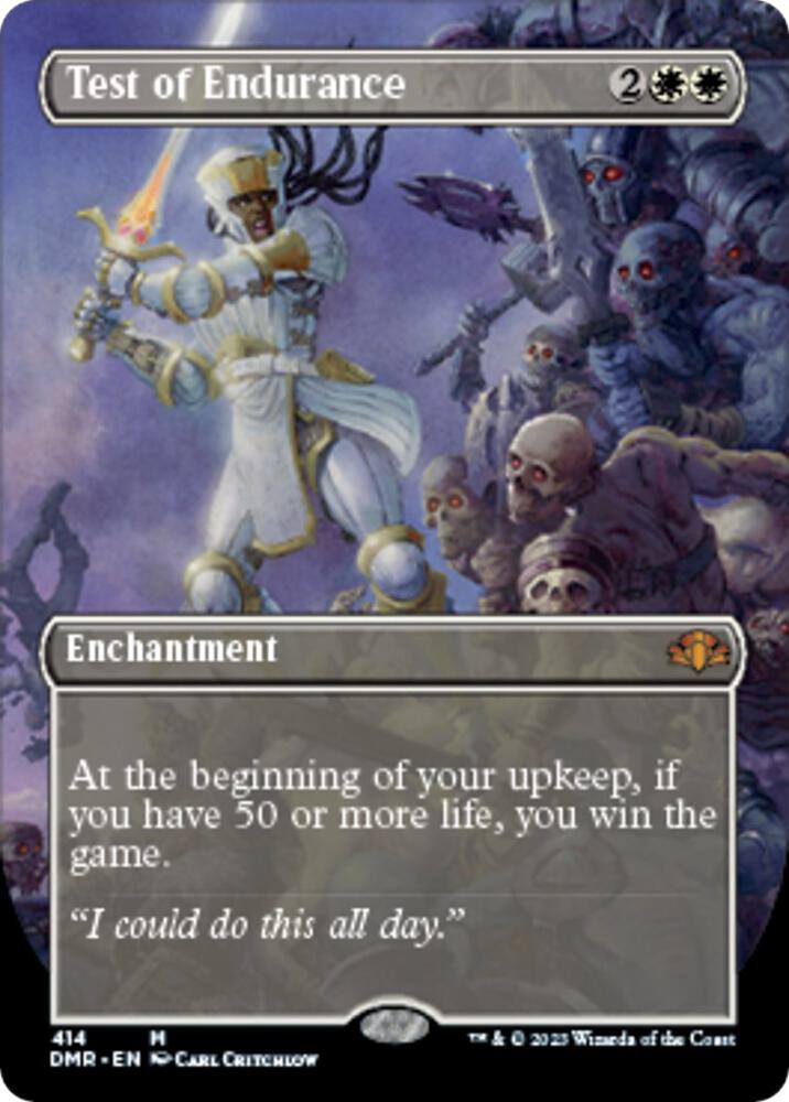 Test of Endurance (Borderless) 414 card from Dominaria Remastered