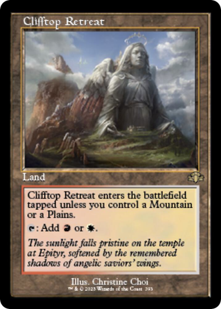 Clifftop Retreat (Retro Frame) 393 card from Dominaria Remastered