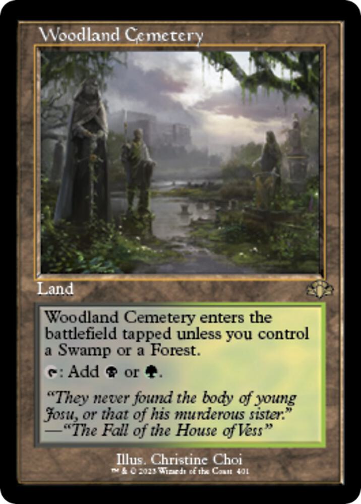 Woodland Cemetery (Retro Frame) 401 card from Dominaria Remastered
