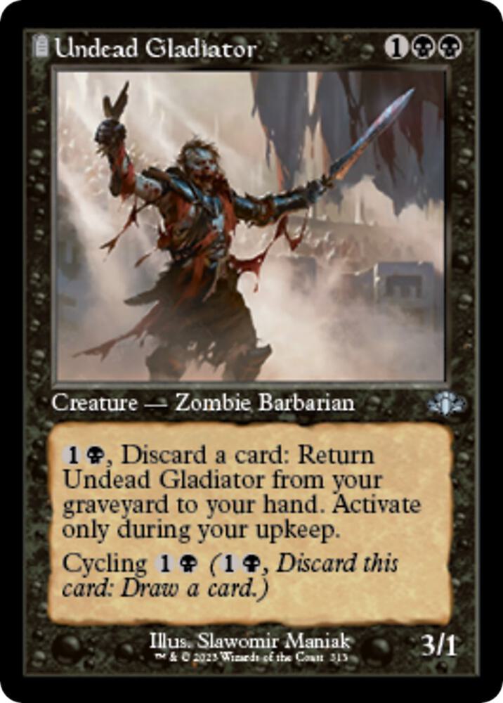 Undead Gladiator (Retro Frame) 313 card from Dominaria Remastered