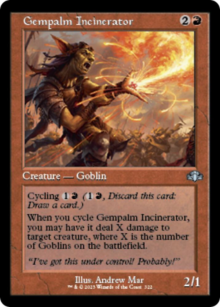 Gempalm Incinerator (Retro Frame) 322 card from Dominaria Remastered