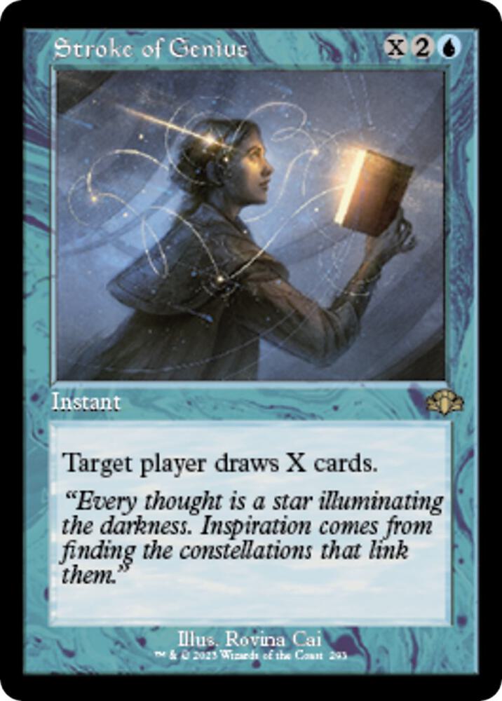 Stroke of Genius (Retro Frame) 293 card from Dominaria Remastered