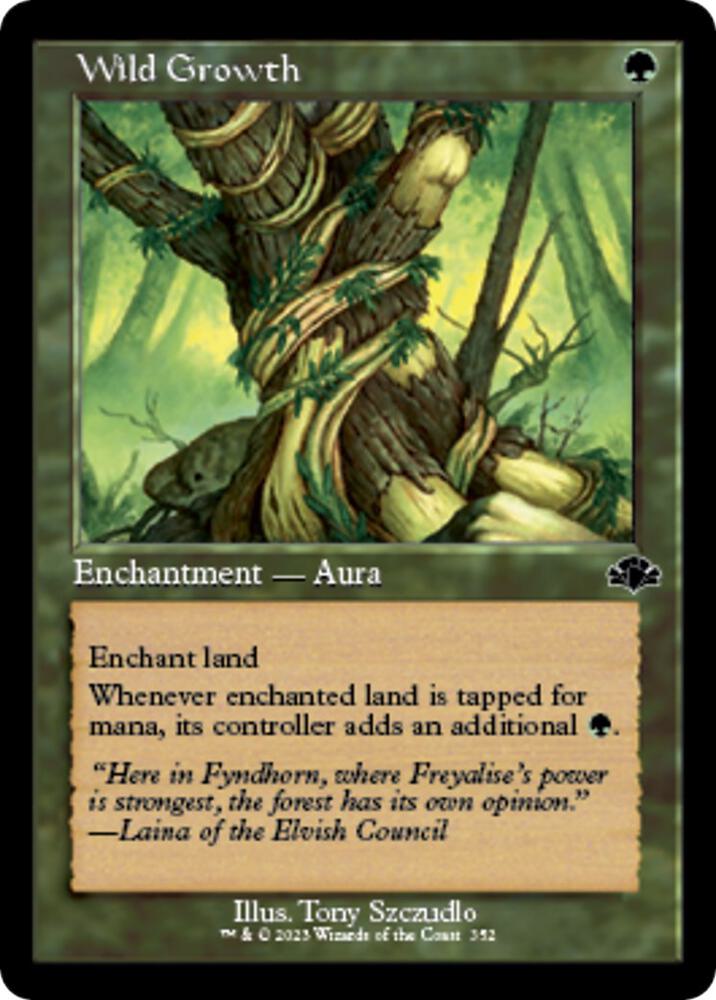 Wild Growth (Retro Frame) 352 card from Dominaria Remastered